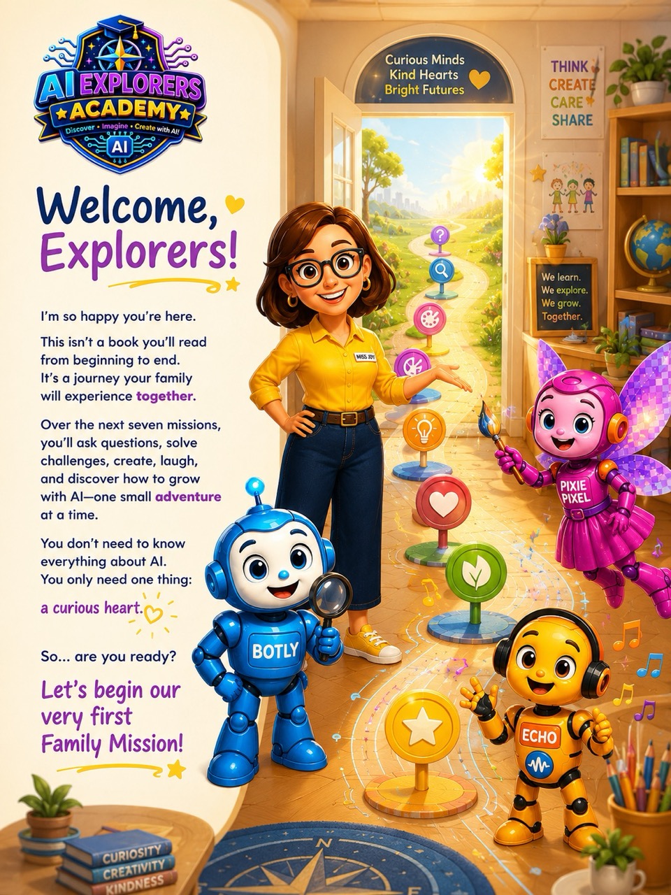 Welcome page from The First AI Literacy Journey